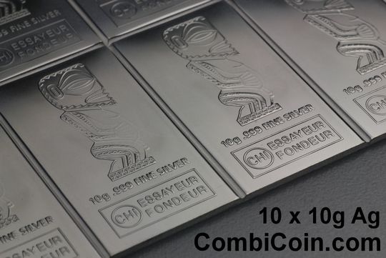 10 x 10g Münztafelbarren ComibCoin
