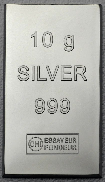 10g Silberbarren eines Ag-ComibBars