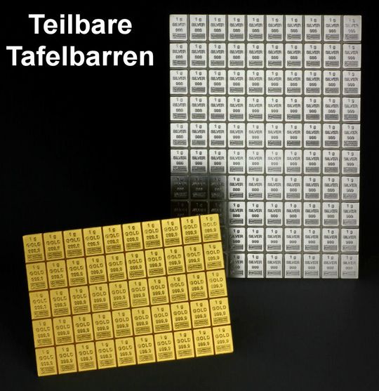 CombiBar® 50x1g Gold + 100x1g Silber
